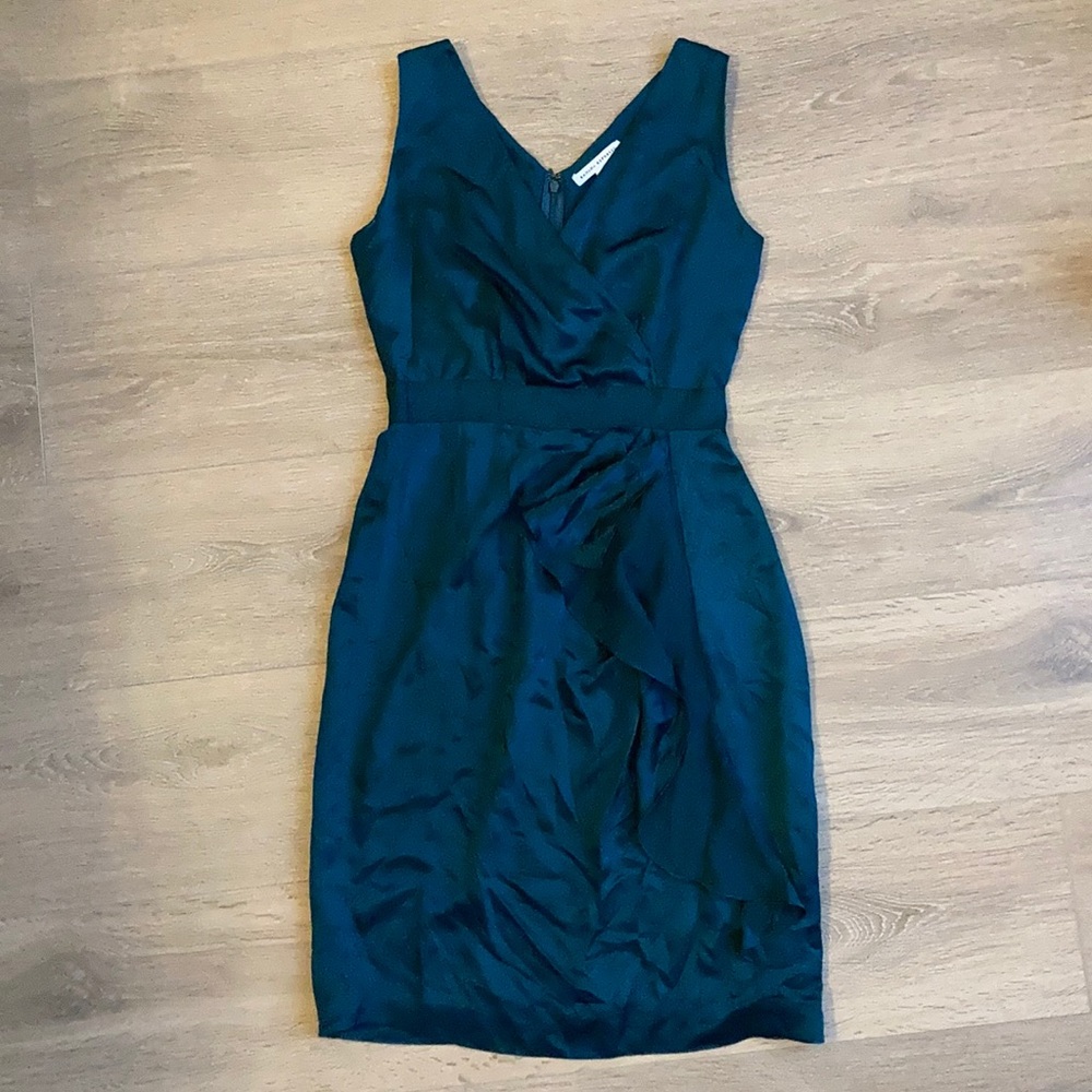 Emerald Green Banana Republic Silk Dress